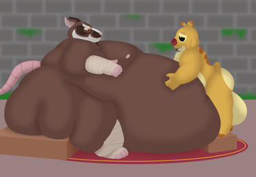 anthro balls belly belly_squish big_balls big_belly buckteeth butt duo feet fingers fur genitals head_tuft huge_balls huge_belly hyper hyper_balls hyper_genitalia male male/male male_penetrated male_penetrating male_penetrating_male navel_fetish navel_penetration nipples nude obese obese_anthro obese_male overweight overweight_anthro overweight_male penetration red_nose sex sitting smile squish tail teeth tuft yellow_body yellow_fur bigtimekudo disney lilo_and_stitch teenage_mutant_ninja_turtles teenage_mutant_ninja_turtles_(2012) master_splinter reuben_(lilo_and_stitch) alien brown_rat experiment_(lilo_and_stitch) mammal murid murine rat rodent hi_res