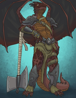 anthro armor athletic axe biceps biped bottomwear bulge claws clothing double_bitted_axe loincloth male melee_weapon membrane_(anatomy) membranous_wings muscular muscular_anthro red_body red_scales scales solo standing tail warrior weapon wings thestory european_mythology mythology ragnir dragon mythological_creature mythological_scalie scalie western_dragon 2013 digital_media_(artwork)