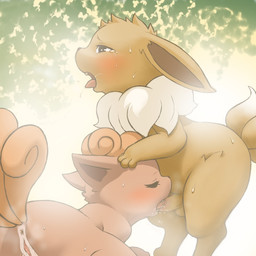 2014 4_toes abstract_background anus balls barefoot bent_over blush butt canine crying cum cum_in_mouth cum_inside cum_on_face cum_on_penis drooling eevee erection eyelashes eyes_closed fellatio female feral feral_on_feral fox fur furemani long_ears male mammal nintendo nude open_mouth oral oral_sex orgasm penis pokémon pussy raised_leg saliva sex sharp_teeth squint standing straight sweat tears teeth tongue tongue_out video_games vulpix
Rating: Explicit
Score: 52
User: forkU
Date: March 17, 2014