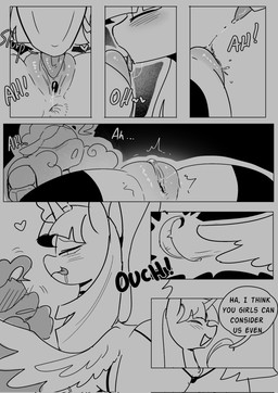 anus blindfold blush body_blush clothing cunnilingus dominant dominant_female duo feathers female feral genitals harness horn legwear licking licking_lips licking_own_lips oral saliva_on_vulva sex tied_to_chair tongue tongue_out vaginal vulva vulva_blush wings not_today_satan friendship_is_magic hasbro my_little_pony mythology pinkie_pie_(mlp) twilight_sparkle_(mlp) equid equine horse mammal mythological_creature mythological_equine pony winged_unicorn hi_res