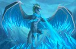 breath_powers claws elemental_manipulation feral flying horn ice_breathing ice_manipulation open_mouth sharp_teeth solo spread_wings tail teeth wings farenforest mythology dragon elemental_creature elemental_dragon ice_dragon mythological_creature mythological_scalie scalie hi_res