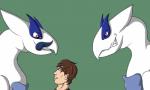 anthro blue_tongue feral generation_2_pokemon grin group human imminent_rape isteltheblue legendary_pokemon licking licking_lips lugia male mammal nintendo pokemon pokemon_(species) red_eyes self_lick simple_background size_difference smile teeth tongue tongue_out