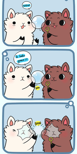 ambiguous_gender black_eyes blush brown_fur bubble camelid comic english_text fur huiro llama mammal text white_fur
Rating: Safe
Score: 2
User: slyroon
Date: October 28, 2014 ambiguous_gender black_eyes blush brown_fur bubble camelid comic english_text fur huiro llama mammal text white_fur
Rating: Safe
Score: 2
User: slyroon
Date: October 28, 2014
