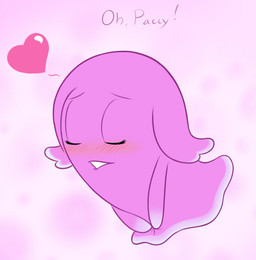 bite biting_lip biting_own_lip blush eyes_closed female heart_symbol lips not_furry self_bite solo text unknown_artist bandai_namco pac-man_(series) pac-man_and_the_ghostly_adventures pinky_(pac-man) ghost spirit english_text