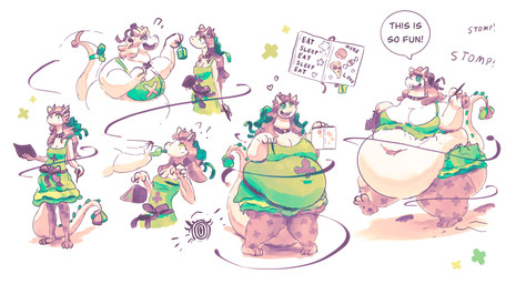 anthro artist belly big_belly big_breasts bimbofication biped bite_taken breasts burger candy choker clothing clubbed_tail clubs_(suit) cracked_ground cracks deep_navel dessert dress drinking_potion duo excited exclamation_point fat_arms female female_anthro food green_clothing green_dress hair heart_reaction huge_belly hypnosis hypnotic_eyes jewelry legwear love_handles midriff mind_control morbidly_obese morbidly_obese_anthro morbidly_obese_female navel necklace obese obese_anthro obese_female onomatopoeia open_mouth open_smile orange_hair overweight overweight_anthro overweight_female pattern_clothing pattern_legwear pattern_stockings pigeon_toed pizza potion simple_background sketchbook slim slim_anthro slim_female smile sound_effects speech_bubble standing stockings stomping suit_symbol tail text tight_clothing torn_clothing torn_dress walking wardrobe_malfunction weapon_tail white_background miluinaoxie eat_sleep_repeat mythology dragon mythological_creature mythological_scalie scalie 2022 absurd_res colored english_description english_text hi_res sequence