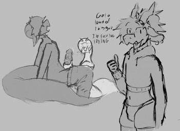 Rating: e
ID: 5667048
Date: 2025-06-25 15:00:09 -0400
Status: active
Score: 26
anthro bodily_fluids bottomwear bottomwear_down bulge clothed clothing dialogue dragon dragonlady_(artist) fellatio genital_fluids genitals group hi_res holding_penis kendall_(lem75) male male/male monochrome mythological_creature mythological_scalie mythology oral pants pants_down partially_clothed penile penis precum reptile saliva saliva_string scalie sex sketch skimpy snake talking_to_viewer trio unnamed_dragon_femboy_(lem75) post #5667048