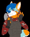 anthro clothing eyes_closed fingerless_gloves gesture gloves hand_gesture handwear male ok_sign solo okytheoky just_right falcon_woodwere kapkan_(rainbow_six) arctic_wolf canid canine canis mammal wolf 4:5 alpha_channel hi_res meme