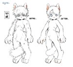 anthro biped blue_eyes fingers fur hair kemono male simple_background solo tail text white_background white_body white_fur white_hair young young_anthro young_male yrac domestic_cat felid feline felis mammal english_text hi_res