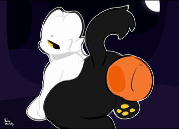 3_toes after_anal after_orgasm after_sex ambiguous_gender ambiguous_penetration anal anal_penetration anthro anthro_on_anthro anthro_penetrated anthro_penetrating anthro_penetrating_anthro anus ass_up balls big_balls big_butt big_penis black_body black_fur bodily_fluids butt butt_focus cloak clothed clothing costume cum cum_drip cum_in_ass cum_inside cum_on_penis cum_overflow cumshot dialogue disembodied_penis dripping duo ejaculation erection feet forest fur gaping gaping_anus genital_fluids genitals ghost_costume halloween_costume hindpaw holidays humanoid_genitalia humanoid_penis leaking leaking_anus leaking_cum looking_at_viewer male male/male male_penetrated male_penetrating male_penetrating_male moon multicolored_body narrowed_eyes night nude orange_penis orgasm outside outside_sex overflow partially_clothed pawpads paws penetration penile penile_penetration penis plant plap presenting presenting_hindquarters raised_tail sex simple_background size_difference small_waist solo sound_effects submissive submissive_anthro submissive_male tail text thick_thighs thin_tail toes topwear translucent translucent_penis tree trick-or-treating white_body wide_hips yellow_pawpads bunymarch42 sound_warning opennsfwsp_(va) halloween domestic_cat felid feline felis ghost mammal spirit 2d_animation animated digital_media_(artwork) english_text frame_by_frame hi_res huge_filesize long_playtime sketch sound webm widescreen