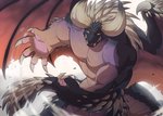 abs action_pose anthro biceps black_body claws horn male muscular muscular_anthro muscular_male pecs pose solo spiked_tail spikes spikes_(anatomy) tail teeth vein wings velk capcom monster_hunter mythology dragon elder_dragon mythological_creature mythological_scalie nergigante scalie hi_res