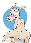 anthro big_butt blush butt embarrassed looking_back male nude rear_view solo tail teeth thick_tail toxoglossa nickelodeon rocko's_modern_life rocko_rama macropod mammal marsupial wallaby