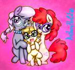 cutie_mark eyelashes eyewear feathered_wings feathers female feral glasses green_eyes group hair looking_at_viewer purple_eyes smile wings young young_feral anibaruthecat friendship_is_magic hasbro my_little_pony mythology silver_spoon_(mlp) twist_(mlp) zippoorwhill_(mlp) earth_pony equid equine horse mammal mythological_creature mythological_equine pegasus pony 2014 digital_media_(artwork) hi_res