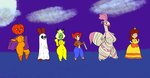 anthro big_breasts breasts bulge clothing costume dress female fusion group holidays huge_breasts intersex male thick_thighs walking jovi_cap breadwinners cartoon_network halloween mario_bros nickelodeon nintendo ok_k.o.!_let's_be_heroes pokemon steven_universe jovi_cap_(oc) peridot_(steven_universe) princess_daisy rambamboo_(breadwinners) shannon_boxman amphibian frog gem_(species) generation_1_pokemon generation_6_pokemon goodra humanoid lagomorph leporid lickitung mammal peridot_(gem_species) pokemon_(species) rabbit toad_(frog) absurd_res hi_res