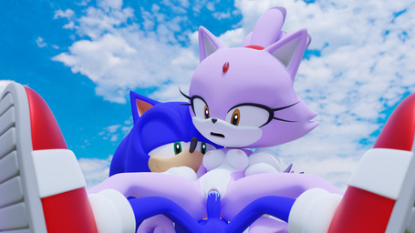 amber_eyes anthro balls biped black_nose blue_body blue_fur bodily_fluids breasts clothing countershade_face countershade_torso countershading cum cum_in_vagina cum_inside cute_fangs day duo eyelashes fangs female footwear footwear_only forehead_gem front_view fur gem genital_fluids genitals gloves gloves_only green_eyes hair handwear handwear_only lying male male/female medium_breasts mostly_nude nipples nude on_back on_model open_mouth outdoor_nudity outside outside_sex penetration penis purple_body purple_fur red_clothing red_footwear red_shoes sex shoes shoes_only sky smile tail tail_tuft teeth tied_hair tuft vaginal vaginal_penetration vulva white_body white_clothing white_countershading white_fur white_gloves white_handwear ganondork sega sonic_the_hedgehog_(series) blaze_the_cat sonic_the_hedgehog domestic_cat eulipotyphlan felid feline felis hedgehog mammal 16:9 3d_(artwork) digital_media_(artwork) hi_res widescreen