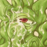 ambiguous_gender bodily_fluids crying cum cum_covered genital_fluids green_body messy red_eyes solo tears tentacles what nekouri doctor_strange_(series) marvel shuma-gorath tentacle_creature 1:1 low_res