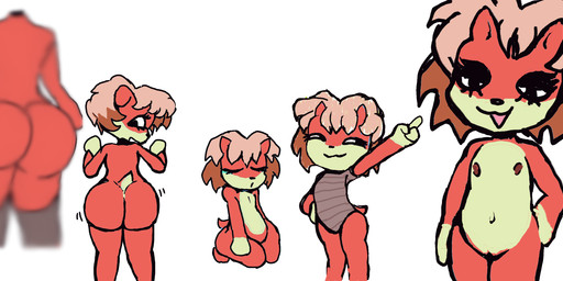 anthro big_butt bubble_butt butt chibi clothing female flat_chested genitals hand_on_hip loli multiple_poses nude one-piece_swimsuit pose rear_view shaking_butt solo swimwear thick_thighs vulva young young_anthro young_female hash-slime canid canine canis domestic_dog mammal shiba_inu spitz absurd_res hi_res