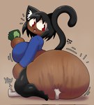 big_breasts big_butt black_hair breasts brown_body butt butt_smother clothing duo facesitting female hair huge_butt legwear male male/female money sitting_on_another smothering stockings tail text thick_thighs thedeathcrow05 tsukihime type-moon neco-arc animal_humanoid cat_humanoid felid felid_humanoid feline feline_humanoid human humanoid mammal mammal_humanoid tailed_humanoid english_text hi_res