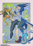 5_fingers anthro breasts clothed clothing duo female fingers fur hair hand_in_pants husband_and_wife male male/female married_couple romantic romantic_couple smile tail ratcha gerg_the_sergal krissy_(lynxy) sergal 2022 absurd_res digital_media_(artwork) hi_res