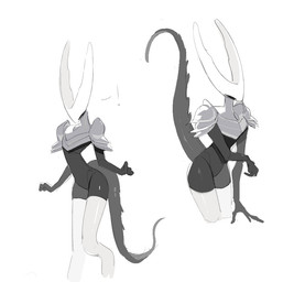 2_horns ambiguous_gender anthro armor clothing exclamation_point featureless_crotch front_view hollow_eyes horn legwear long_tail looking_down shoulder_guards simple_background solo spiked_tail spikes spikes_(anatomy) standing tail thigh_highs white_background wide_hips milktea25424633 hollow_knight_(franchise) team_cherry hollow_knight_(character) pure_vessel_(hollow_knight) arthropod scalie vessel_(species) chinese_description digital_drawing_(artwork) digital_media_(artwork)