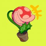 ambiguous_gender eyeless not_furry plant sharp_teeth simple_background smile solo teeth sorrysap mario_bros nintendo elemental_creature flora_fauna piranha_plant 1:1 2019