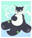 eyewear glasses male overweight plushie stitch_(sewing) transformation jintally kinktober animate_inanimate badger living_plushie mammal mustelid musteline 5:6 hi_res