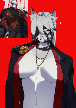 anthro biped breasts clothed clothed_anthro clothed_female clothing female front_view fur hair kemono looking_at_viewer simple_background solo buta99 mihoyo zenless_zone_zero von_lycaon canid canine canis mammal wolf 2025 absurd_res digital_drawing_(artwork) digital_media_(artwork) hi_res