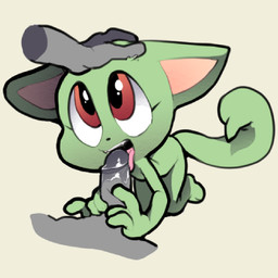 anthro bodily_fluids duo erection eyelashes female female_penetrated fingers fur genitals green_body green_fur headpat holding_penis licking male male/female male_penetrating male_penetrating_female open_mouth oral penetration penis petting sex sharp_teeth simple_background sitting sitting_on_knees tail teeth teeth_showing tongue tongue_out wet wet_penis itsunknownanon domestic_cat felid feline felis mammal 1:1 digital_media_(artwork) hi_res restricted_palette