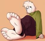 5_toes anthro barefoot biped clothed clothing feet foot_focus fur humanoid_feet male plantigrade simple_background soles solo toes young young_anthro luckymax2012 undertale undertale_(series) asriel_dreemurr boss_monster_(undertale) bovid caprine mammal 2019 absurd_res hi_res