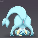 anthro anus female feral genitals pink_pussy pussy solo tail knowdwagon nintendo pokemon eeveelution generation_1_pokemon pokemon_(species) vaporeon 1:1 absurd_res hi_res