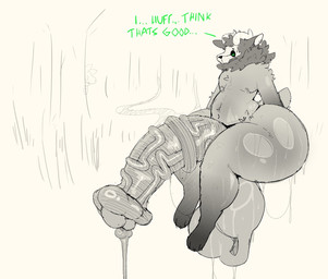 2_horns animal_genitalia animal_penis anthro balls big_balls big_butt big_penis bodily_fluids butt dialogue dripping duo equine_genitalia equine_penis erection forest forest_background fur genital_fluids genitals horn huge_balls huge_penis hyper hyper_balls hyper_genitalia hyper_penis looking_at_another machine male musk nature nature_background penis plant precum precum_drip scrotum_flap stink_fumes sweat tail text tree vein veiny_penis nathyness american_mythology indigenous_north_american_mythology mythology north_american_mythology canid canine canis mammal wendigo wolf digital_media_(artwork) english_text hi_res