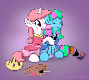 brush brushing brushing_hair clothing costume dappled_fur dress female feral folded_wings hair hairbrush halloween_costume holidays horn personal_grooming styling_hair wings callichrome halloween mythology equid equine mammal mythological_creature mythological_equine pegasus unicorn hi_res