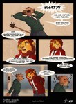 anthro bathroom close-up clothing dialogue duo female male male/female school school_uniform student uniform young jace_apollo disney the_lion_guard the_lion_king kion_(the_lion_guard) vitani_(the_lion_king) felid lion mammal pantherine comic hi_res