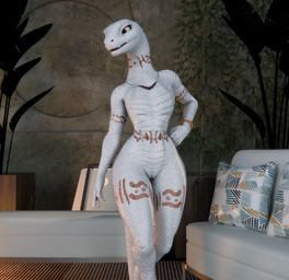 anthro female solo furromantic_(modeler) (series) overlord_(series) crusch_lulu humanoid overlord reptile scalie hi_res