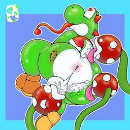 ambiguous_gender anal ball_suck big_butt bite_mark butt fellatio green_body group licking male male/ambiguous oral oral_sandwich penile plant rimming sex sucking tongue conore_kanin mario_bros nintendo dinosaur elemental_creature flora_fauna humanoid piranha_plant prehistoric_species reptile scalie yoshi 1:1 absurd_res hi_res