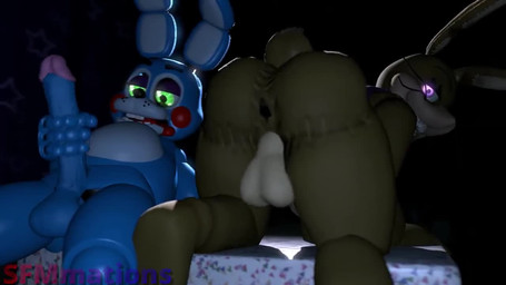 3_toes 4_fingers all_fours anthro anthro_on_anthro anthro_penetrated anthro_penetrating anthro_penetrating_anthro anthro_penetrating_male anthro_pov anus backsack balls big_balls big_butt big_penis black_eyes black_nose blue_balls blue_body blue_penis bodily_fluids bouncing_balls bouncing_butt butt cum cum_from_mouth cum_in_mouth cum_inside cum_on_face cum_on_penis cumshot cumshot_in_mouth cumshot_on_face duo ejaculation erection feet fellatio fingers first_person_view foot_fetish foot_play footjob foreskin gaping gaping_anus genital_fluids genitals glans green_sclera huge_penis humanoid_genitalia humanoid_penis inside intraspecies looking_at_viewer looking_back looking_back_at_viewer machine male male/male male_penetrated male_penetrating male_penetrating_anthro male_penetrating_male male_pov moan multiple_angles multiple_positions oral oral_penetration orgasm penetration penile penile_penetration penis penis_in_mouth perineum pink_glans presenting presenting_hindquarters presenting_penis red_body red_cheeks retracting_foreskin seam_(sewing) sex sound_effects tail tail_motion tailwag tan_balls tan_penis tan_perineum thick_thighs thrusting toes vein veiny_penis yellow_body sfmmations five_nights_at_freddy's five_nights_at_freddy's:_help_wanted five_nights_at_freddy's_2 scottgames glitchtrap toy_bonnie_(fnaf) animatronic lagomorph leporid mammal rabbit robot 16:9 2022 3d_(artwork) 3d_animation animated digital_media_(artwork) high_framerate long_playtime sound source_filmmaker_(artwork) video voice_acted widescreen