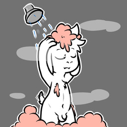 anthro balls bath bathing flaccid foreskin fur genitals long_ears male nude penis shower simple_background solo standing water wet young young_anthro young_male anonymous_artist undertale undertale_(series) asriel_dreemurr boss_monster_(undertale) bovid caprine mammal 1:1 digital_media_(artwork)