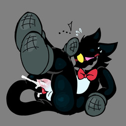 anthro autofellatio black_body black_fur blush bow_tie fellatio fur heterochromia male masturbation oral oral_masturbation penile penile_masturbation sex solo tail tail_mouth unusual_anatomy unusual_tail rcajackz deltarune undertale_(series) cat_mike_(deltarune) mike_(deltarune) darkner felid feline mammal 1:1 hi_res