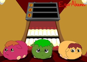 abuse ambiguous_feral ambiguous_gender ambiguous_human amputee animal_abuse blood bodily_fluids brown_eyes brown_hair crush crying death disability dying feral fur gore green_body green_eyes green_fur green_hair group guts hair intestines kick killing looking_up_at_another organs pain perspective pink_body pink_fur scared suffering tears text violence yellow_body yellow_fur young young_ambiguous young_feral egoralexeev fluffy_pony fluffy_pony_(species) human mammal 2020 animated artist_name digital_media_(artwork) english_text