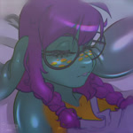 anthro anthro_penetrated belly big_breasts big_ears blue_body blue_skin bodily_fluids bouncing_belly bouncing_breasts breasts camel_toe clothed clothing clothing_aside dildo dildo_in_pussy dildo_insertion eyewear female female_penetrated fingering genital_fluids genitals glasses hair looking_pleasured masturbation moan multiple_angles nipples orgasm overweight overweight_anthro overweight_female panties panties_aside partially_clothed penetration pink_eyes purple_hair pussy sex_toy sex_toy_in_pussy sex_toy_insertion slightly_chubby solo tail tongue underwear underwear_aside vaginal vaginal_contractions vaginal_fingering vaginal_fluids vaginal_masturbation vaginal_penetration yellow_body 5_square_meters lizard reptile scalie 1:1 animated long_playtime sound webm