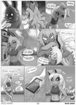 2022 anthro breasts cellphone cinderace clothed clothing comic dialogue eeveelution elaine_(rilex_lenov) electronics english_text fan_character female flareon generation_1_pokemon generation_8_pokemon hi_res holding_cellphone holding_object holding_phone ignis_(rilex_lenov) jolteon monochrome nintendo phone pokemon pokemon_(species) rilex_lenov text