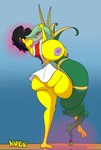 anthro big_breasts big_butt blush bottomwear breasts butt clothing duo female green_body holidays huge_breasts huge_butt kissing male male/female nipples purple_nipples skirt yellow_body kuge christmas nintendo pokemon piku_(kuge) caviid generation_5_pokemon guinea_pig mammal pokemon_(species) rodent serperior hi_res