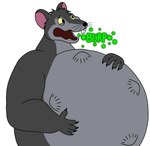 4_fingers abdominal_bulge anthro belly belly_expansion big_belly biped black_finger_claws black_nose buckteeth burping claws clutching_stomach expansion finger_claws fingers fur grey_belly grey_body grey_fur hand_on_belly hands_on_own_belly head_tuft holding_belly holding_own_belly huge_belly male multicolored_body multicolored_fur nude obese obese_anthro obese_male open_mouth overweight overweight_anthro overweight_male simple_background solo sound_effects teeth text tuft two_tone_body two_tone_fur vore weight_gain whiskers white_background yellow_sclera wolfox90210 charlotte's_web hanna-barbera templeton_(charlotte's_web) brown_rat mammal murid murine rat rodent 2022 absurd_res digital_drawing_(artwork) digital_media_(artwork) english_text flat_colors hi_res