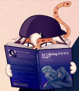 anthro backwards_baseball_cap backwards_hat baseball_cap book chibi clothing female fur hair hat headgear headwear orange_body orange_fur pupils reading reading_book slit_pupils solo tail text tomboy white_body white_fur white_hair someone1912 alex_(itsnafulol) cheetah domestic_cat felid feline felis mammal english_text hi_res