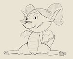 anthro female flexible genitals pussy solo splits spread_legs spreading young tabloi american_dragon:_jake_long disney mythology haley_long dragon mythological_creature mythological_scalie scalie hi_res sketch