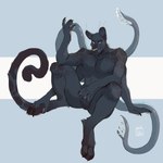 4_arms anthro digitigrade featureless_crotch looking_at_viewer male multi_arm multi_limb multifur nude pawpads sitting solo tentacles oukaarts dungeons_and_dragons hasbro wizards_of_the_coast kafka_dincht displacer_beast 1:1 hi_res