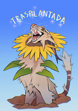 ambiguous_gender feral front_view fur looking_at_viewer simple_background sitting smile solo stripes tail teeth tongue toony kero_tzuki felid feline mammal 2026 digital_drawing_(artwork) digital_media_(artwork) hi_res
