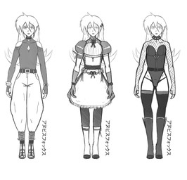 apron bow_dress clothed clothing collar colored_nails dress fangs footwear hair humanoid_pointy_ears long_hair looking_at_viewer male nails not_furry pointy_ears sandals shoes solo spiked_collar spikes standing teeth naitokitsune crin_acistini humanoid mammal vampire hi_res monochrome