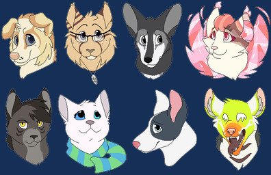 ambiguous_form ambiguous_gender annoyed black_nose blue_eyes brown_body brown_fur ear_tuft empty_eyes eyelashes eyewear floppy_ears folded_ears frown fur glasses green_body green_fur grey_body grey_eyes grey_fur grey_inner_ear grey_inner_ear_fluff grey_nose grey_sclera head_tuft heterochromia inner_ear_fluff jewelry necklace nervous open_mouth pink_body pink_eyes pink_fur pink_inner_ear pink_inner_ear_fluff pink_nose pupils rectangular_glasses red_eyelashes red_pupils simple_background smile snout solo tan_body tan_fur tan_inner_ear teeth tongue tongue_out transparent_background tuft whisker_spots white_body white_eyes white_fur yellow_body yellow_eyes yellow_fur sebdoggo blue_(sebdoggo) bird_dog canid canine canis chow_chow domestic_cat domestic_dog felid feline felis golden_retriever hunting_dog mammal mixed_breed pit_bull retriever spitz 2018 aliasing alpha_channel digital_media_(artwork) flat_colors headshot_portrait microsoft_paint_(artwork) multiple_images portrait trans_(lore) trans_man_(lore)