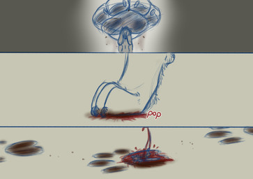 ambiguous_gender anthro blood bodily_fluids crush dominant duo feral gore male male/male micro oblivious paws stomping bun_morozov canid canine canis domestic_dog lagomorph leporid mammal rabbit comic hi_res