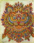 1878 19th_century abstract_art ambiguous_gender ancient_art colorful_theme domestic_cat felid feline felis formal_art front_view fur license_info looking_at_viewer louis_wain mammal multicolored_body multicolored_fur pastel_(artwork) psychedelic public_domain simple_background solo surreal symmetry text traditional_media_(artwork)